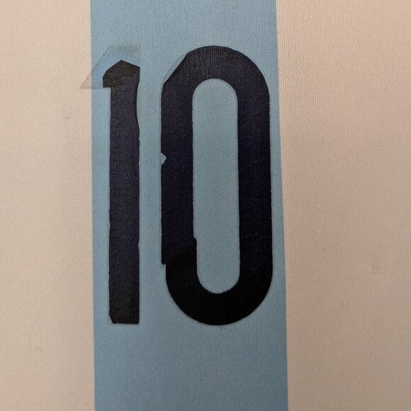 Argentina AFA Soccer Jersey Messi Mens Light Blue White Stripes Size Small - Picture 4 of 8